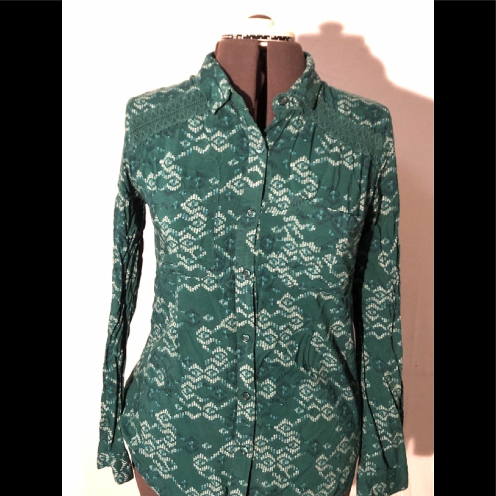 Mossimo Green Blouse - Picture 1 of 3